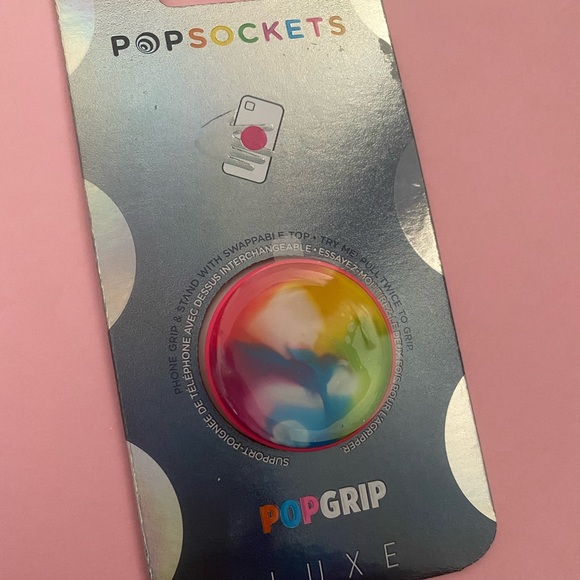 NEW POPSOCKETS POPGRIP LUXE. Color: Swirl Rainbow. GREAT STOCKING STUFFER - Picture 14 of 16